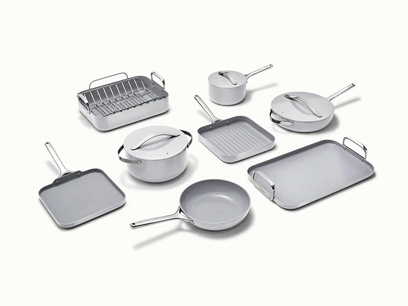 Ceramic-Coated Cookware Bundle - A curated 19-piece non-stick set for everyday cooking & special occasions. - US 9511