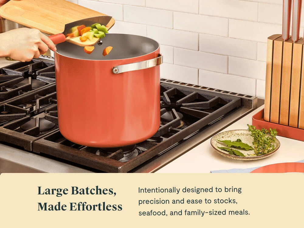 Stock Pot - 12 qt Non-Stick Ceramic Pot With Lid - US 2669