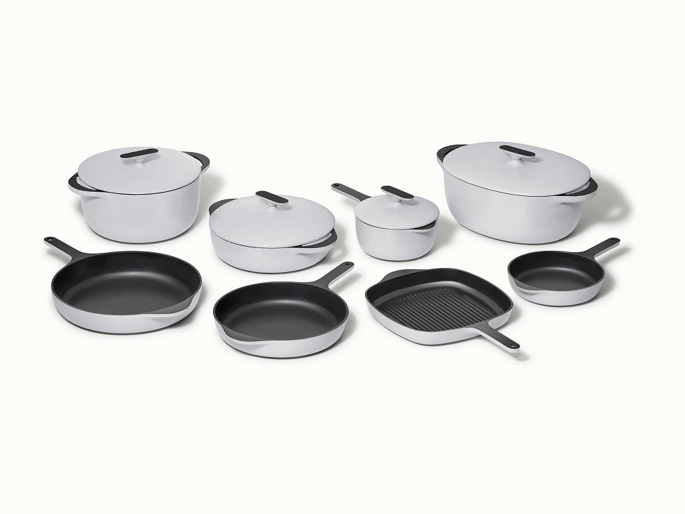 Deluxe Enameled Cast Iron Set - 16-Piece Set With Complimentary Storage Organizer - US 7549