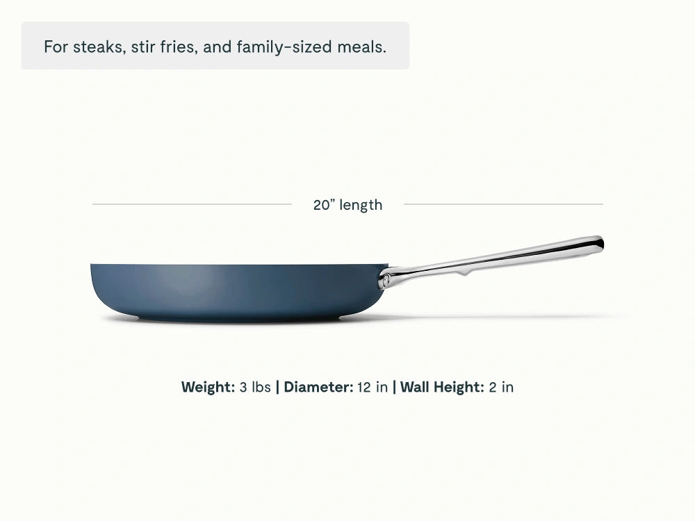 Fry Pan Trio with Glass Lids - 6-Piece Set of Ceramic-Coated Pans With Glass Lids - US 5023