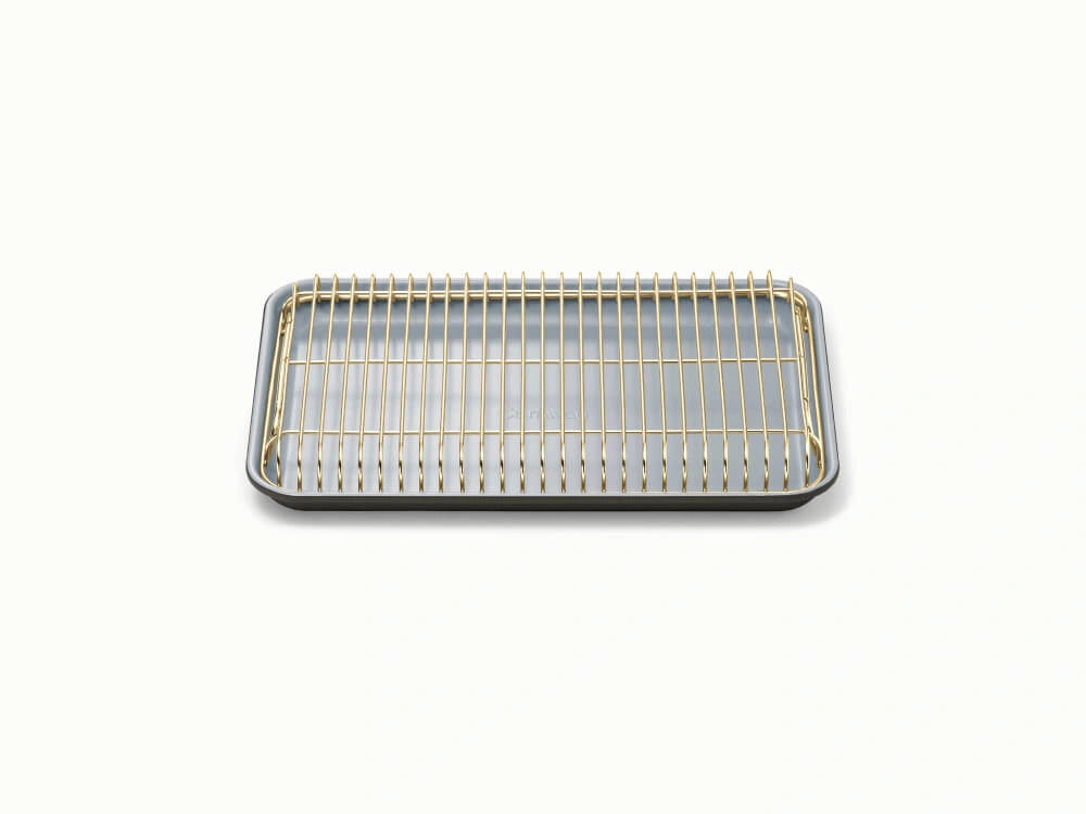Small Baking & Cooling Duo - 13x9” Non-Stick Ceramic Sheet With Steel Rack - US 0805