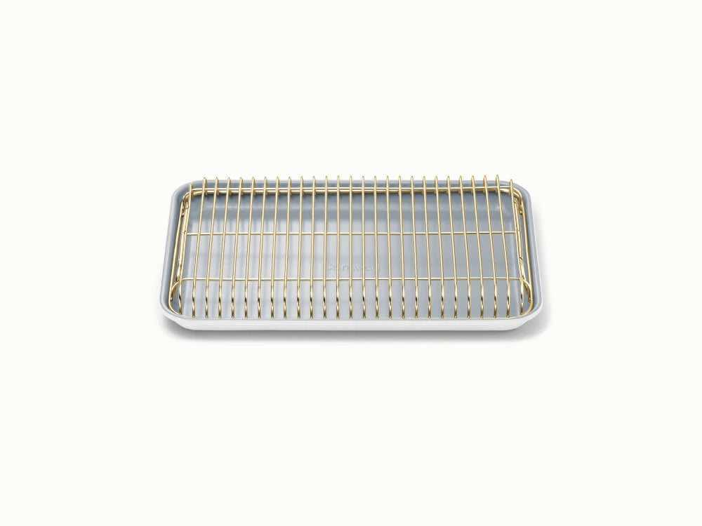 Small Baking & Cooling Duo - 13x9” Non-Stick Ceramic Sheet With Steel Rack - US 3027
