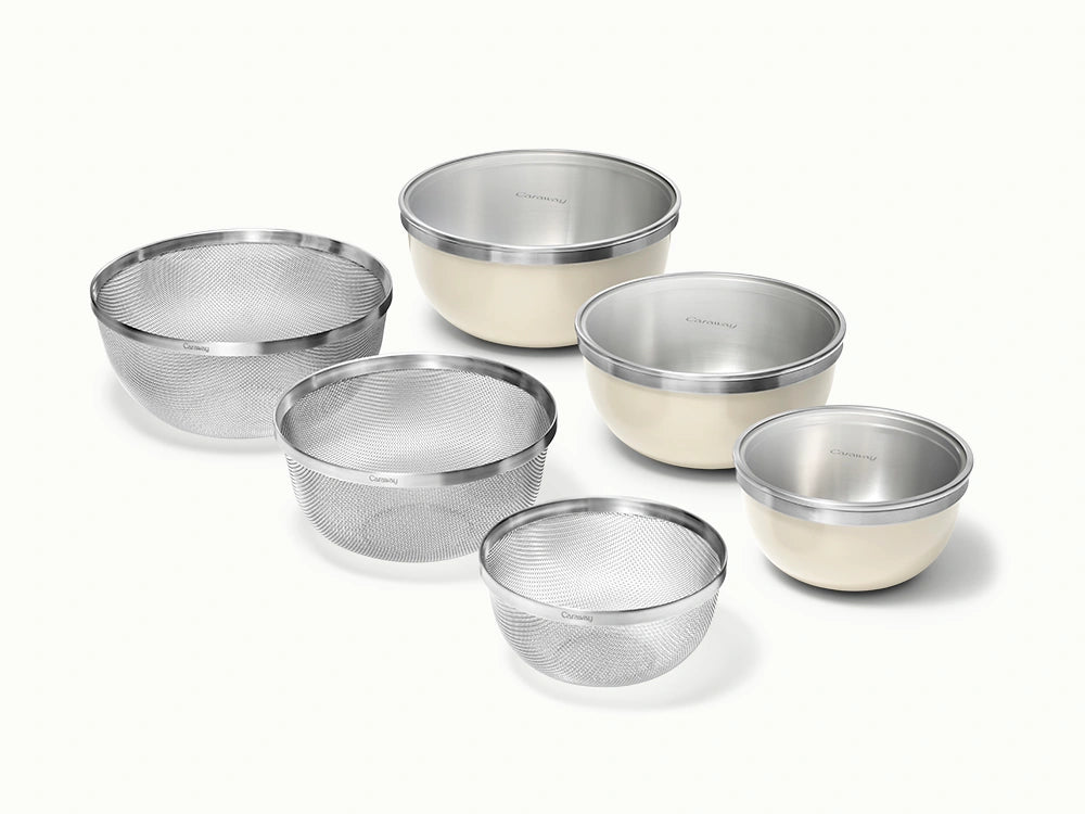 Mixing Bowl & Strainer Set - 9-Piece Set for Clean Mixing and Straining - US 3912