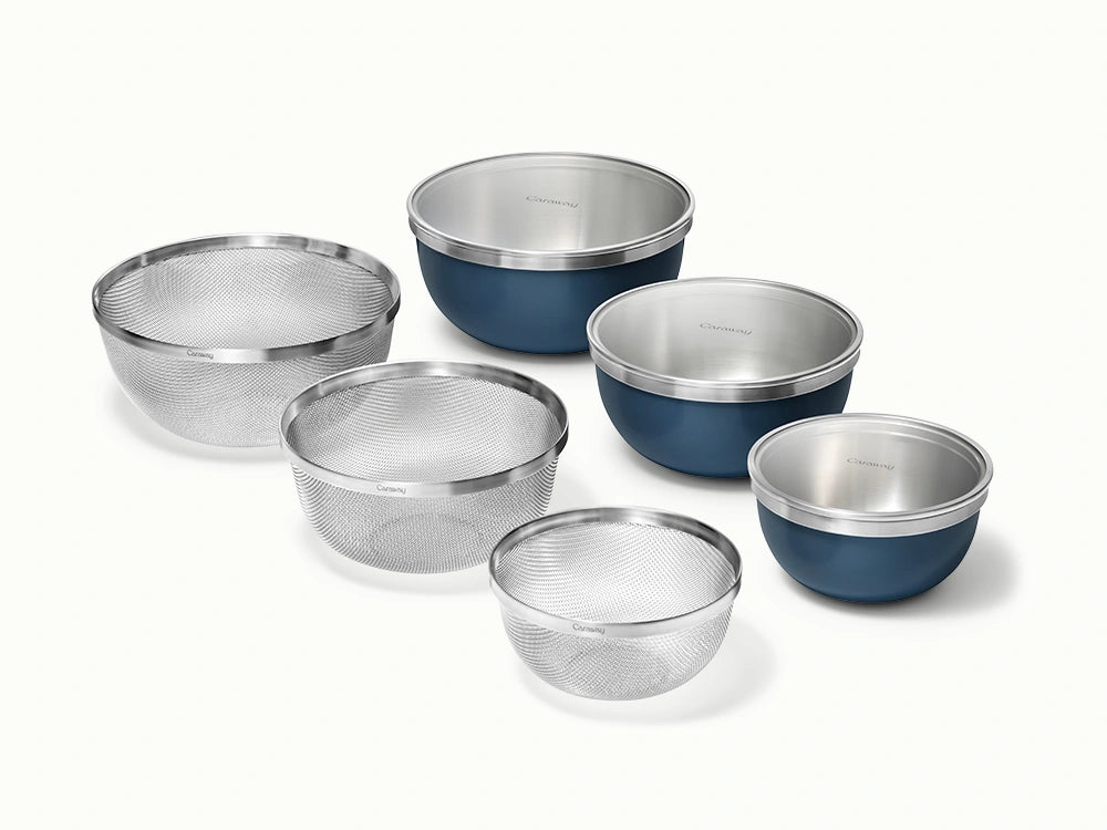 Mixing Bowl & Strainer Set - 9-Piece Set for Clean Mixing and Straining - US 0564