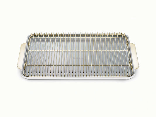 Baking &amp; Cooling Duo - 18x13” Non-Stick Ceramic Sheet With Steel Rack - US 3342