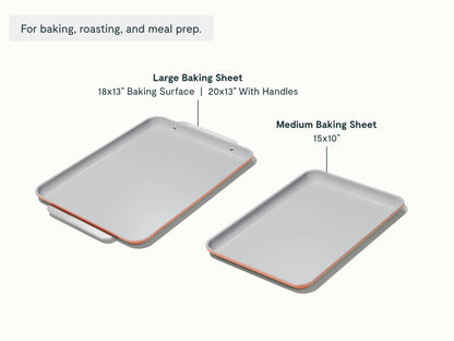 Baking Sheet Duo - 18x13" &amp; 15x10" Non-Stick Ceramic Baking Sheets - US 7188