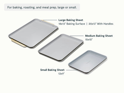 Complete Baking Sheet Bundle - Set of 4 Non-Stick Ceramic Baking Sheets - US 1231