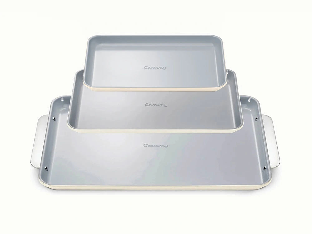 Baking Sheet Trio - 18x13", 15x10" &amp; 13x9” Non-Stick Ceramic Sheets - US 7020