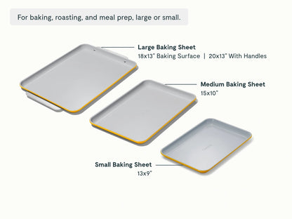 Complete Baking Sheet Bundle - Set of 4 Non-Stick Ceramic Baking Sheets - US 4194
