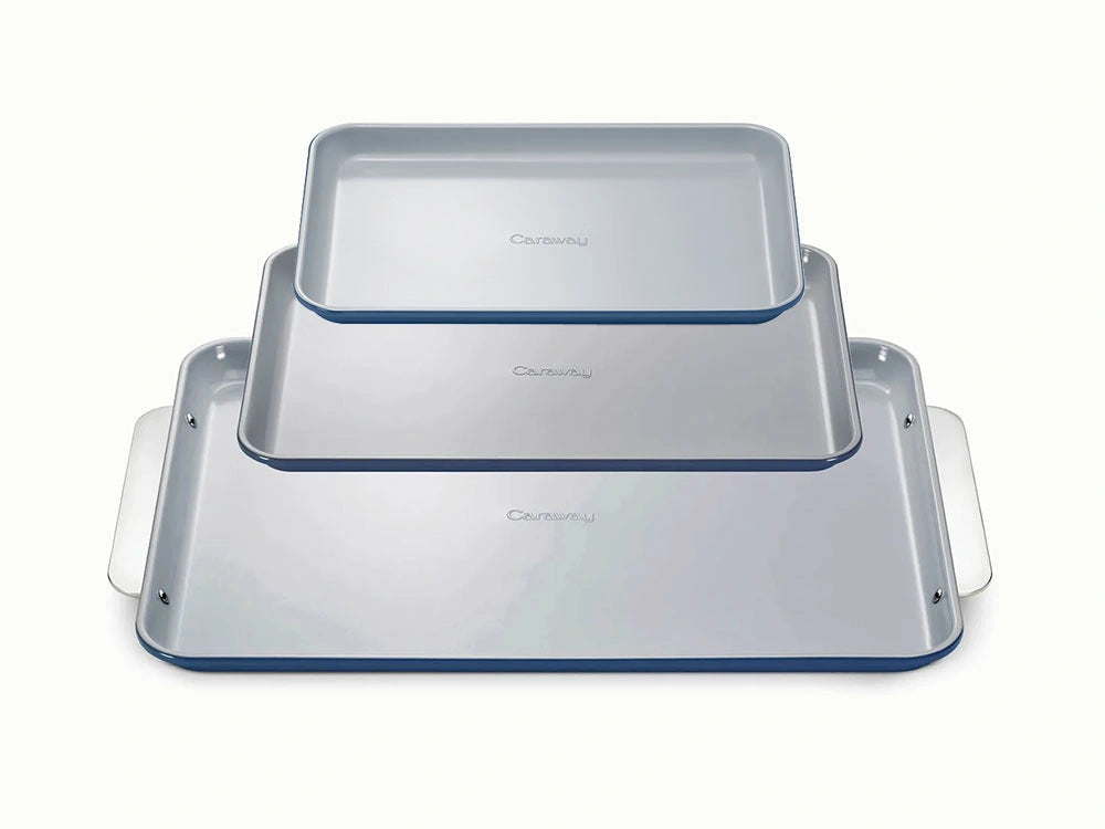 Baking Sheet Trio - 18x13", 15x10" &amp; 13x9” Non-Stick Ceramic Sheets - US 7398