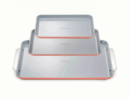 Baking Sheet Trio - 18x13", 15x10" &amp; 13x9” Non-Stick Ceramic Sheets - US 2868