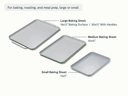 Complete Baking Sheet Bundle - Set of 4 Non-Stick Ceramic Baking Sheets - US 0076
