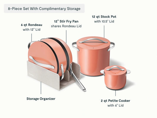Cookware+ Set - 8-Piece Ceramic Set With Complimentary Storage - US 9501