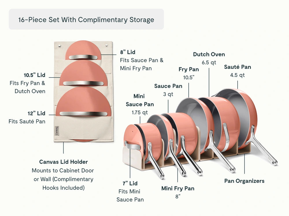 Cookware &amp; Minis Set - 16-Piece Ceramic Set With Complimentary Storage - US 5440