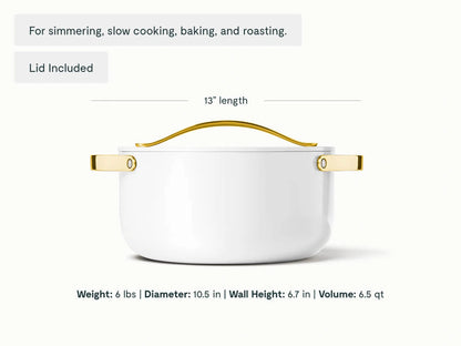 Dutch Oven - 6.5 qt Non-Stick Ceramic Pan With Lid - US 1616