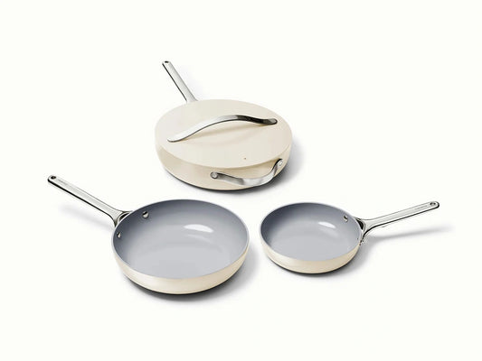 4pc Fry &amp; Sauté Set  - Non-Stick Ceramic Fry Pan, Mini Fry Pan &amp; Sauté Pan - US 0741