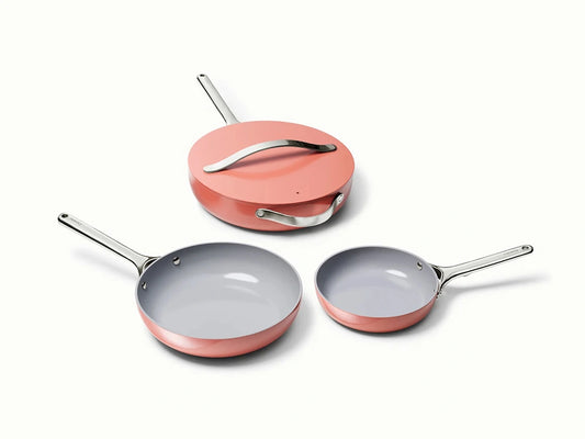 4pc Fry &amp; Sauté Set  - Non-Stick Ceramic Fry Pan, Mini Fry Pan &amp; Sauté Pan - US 6161