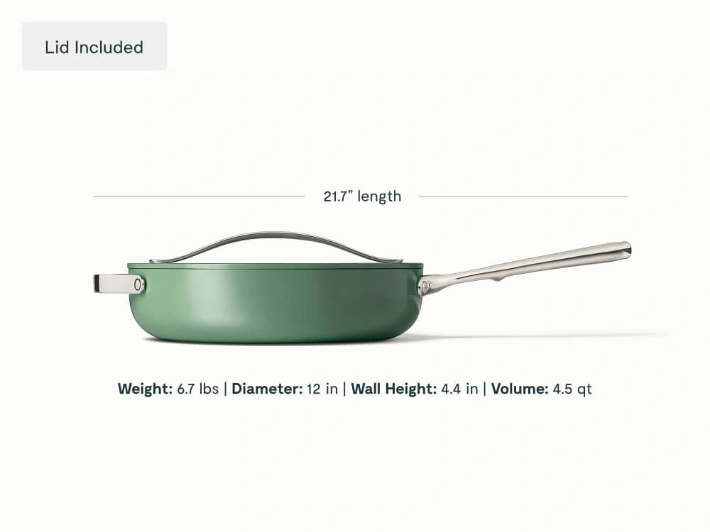 4pc Fry &amp; Sauté Set  - Non-Stick Ceramic Fry Pan, Mini Fry Pan &amp; Sauté Pan - US 1703