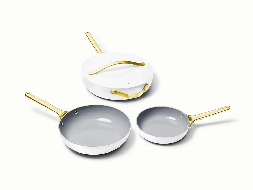 4pc Fry &amp; Sauté Set  - Non-Stick Ceramic Fry Pan, Mini Fry Pan &amp; Sauté Pan - US 0284
