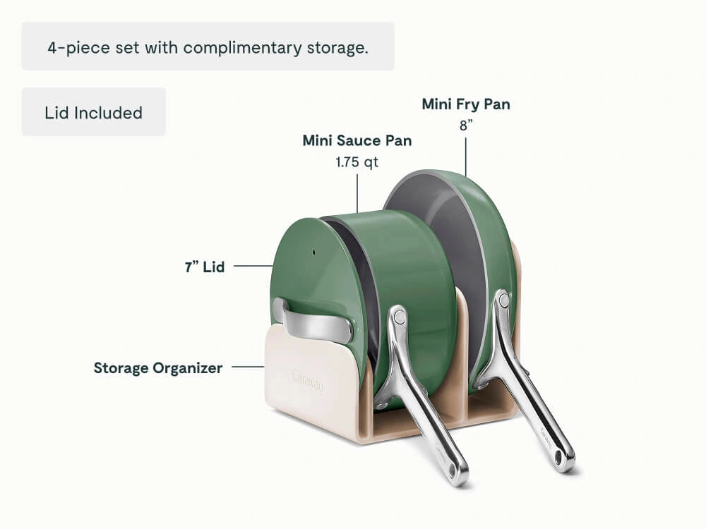 Minis Duo - Non-Stick Ceramic Mini Fry Pan &amp; Sauce Pan - US 9862