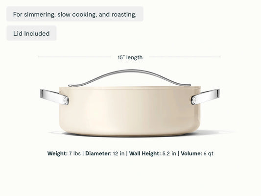 Rondeau - 6 qt Non-Stick Ceramic Pot With Lid - US 5143