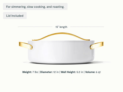 Rondeau - 6 qt Non-Stick Ceramic Pot With Lid - US 2563