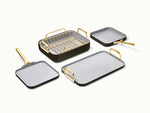Squareware Set - 7-Piece Set of Ceramic-Coated Pans With Complimentary Storage - US 6512