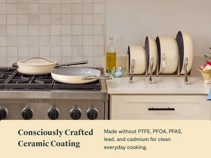 4pc Fry &amp; Sauté Set  - Non-Stick Ceramic Fry Pan, Mini Fry Pan &amp; Sauté Pan - US 0284