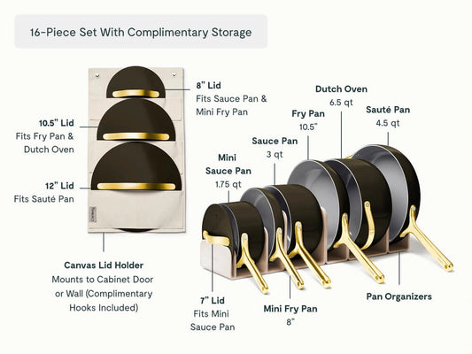 Full Ceramic Cookware Bundle - 31-Piece Ceramic Set With Complimentary Storage - US 3694