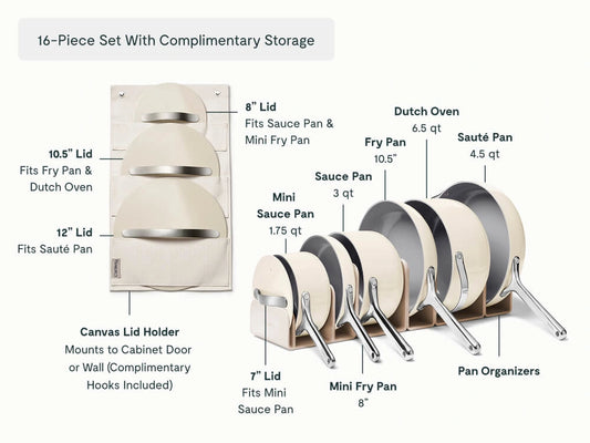 Cookware &amp; Minis Set - 16-Piece Ceramic Set With Complimentary Storage - US 6675