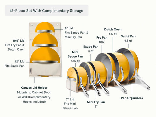 Full Ceramic Cookware Bundle - 31-Piece Ceramic Set With Complimentary Storage - US 3121