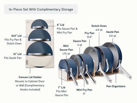Full Ceramic Cookware Bundle - 31-Piece Ceramic Set With Complimentary Storage - US 4814