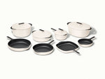 Deluxe Enameled Cast Iron Set - 16-Piece Set With Complimentary Storage Organizer - US 9740