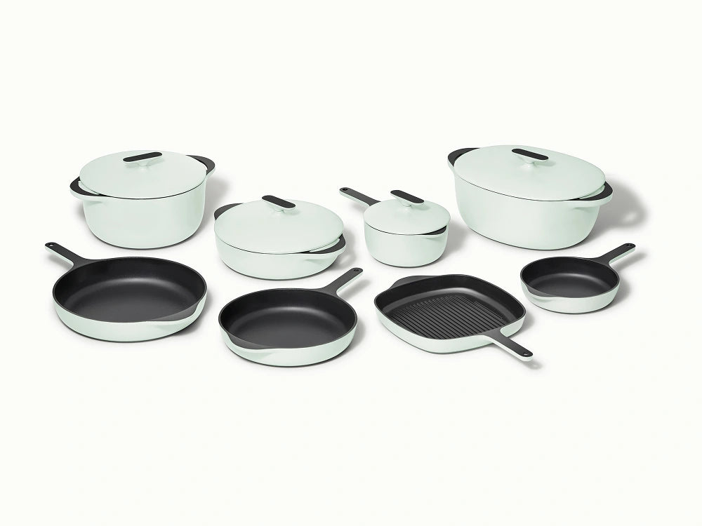 Deluxe Enameled Cast Iron Set - 16-Piece Set With Complimentary Storage Organizer - US 5572
