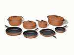 Deluxe Enameled Cast Iron Set - 16-Piece Set With Complimentary Storage Organizer - US 0230