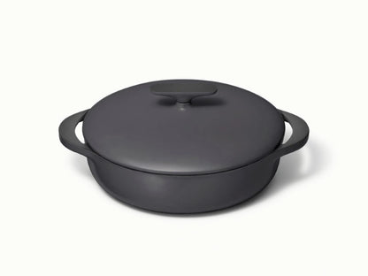 3.5 qt Enameled Cast Iron Braiser - 3.5qt Braiser for slow cooking lamb shanks, baked pasta, or roasted chicken. - US 8100