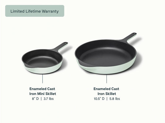 Enameled Cast Iron Skillet Duo - Durable Pair With Excellent Heat Retention - US 1283