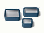 Food Storage Trio - Trio of ceramic-coated glass containers including our Small, Medium, and Large size all built for clean storing. - US 9464