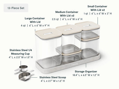 Glass Airtight Container Set - 13-Piece Set With Complimentary Storage - US 9526