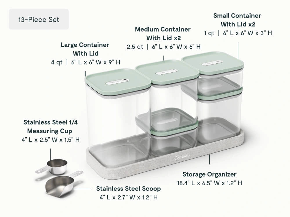 Complete Food Organization Bundle - 26-Piece Set With Complimentary Storage - US 1372