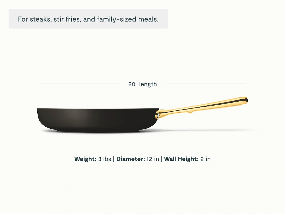 Fry Pan Trio with Glass Lids - 6-Piece Set of Ceramic-Coated Pans With Glass Lids - US 0791