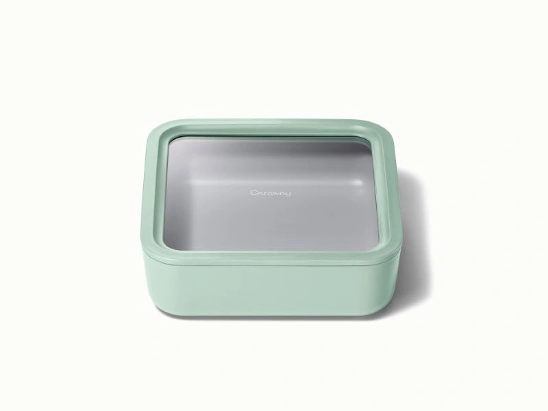 Large Storage Container - Ceramic-coated 10 cup glass Container built for clean storing. - US 8317