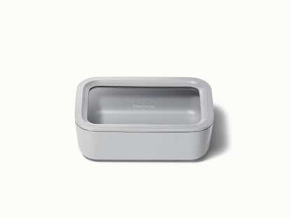 Medium Storage Container - Ceramic-coated 6.6 cup glass Container built for clean storing. - US 3808