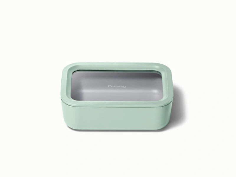 Medium Storage Container - Ceramic-coated 6.6 cup glass Container built for clean storing. - US 2948