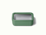 Medium Storage Container - Ceramic-coated 6.6 cup glass Container built for clean storing. - US 5410