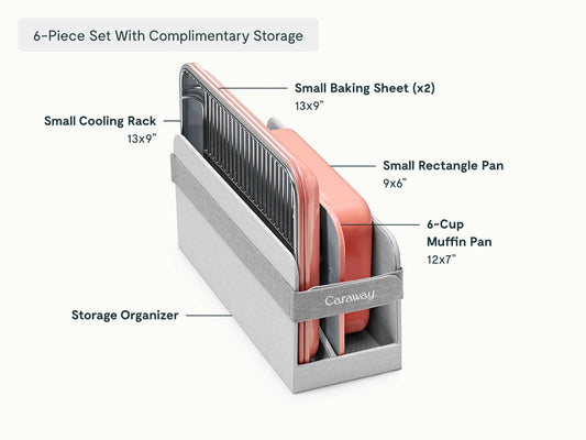 Mini Bakeware Set - 6-Piece Set With Complimentary Storage - US 1493