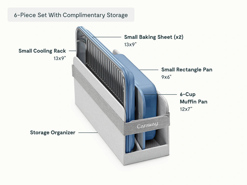 Mini Bakeware Set - 6-Piece Set With Complimentary Storage - US 9240
