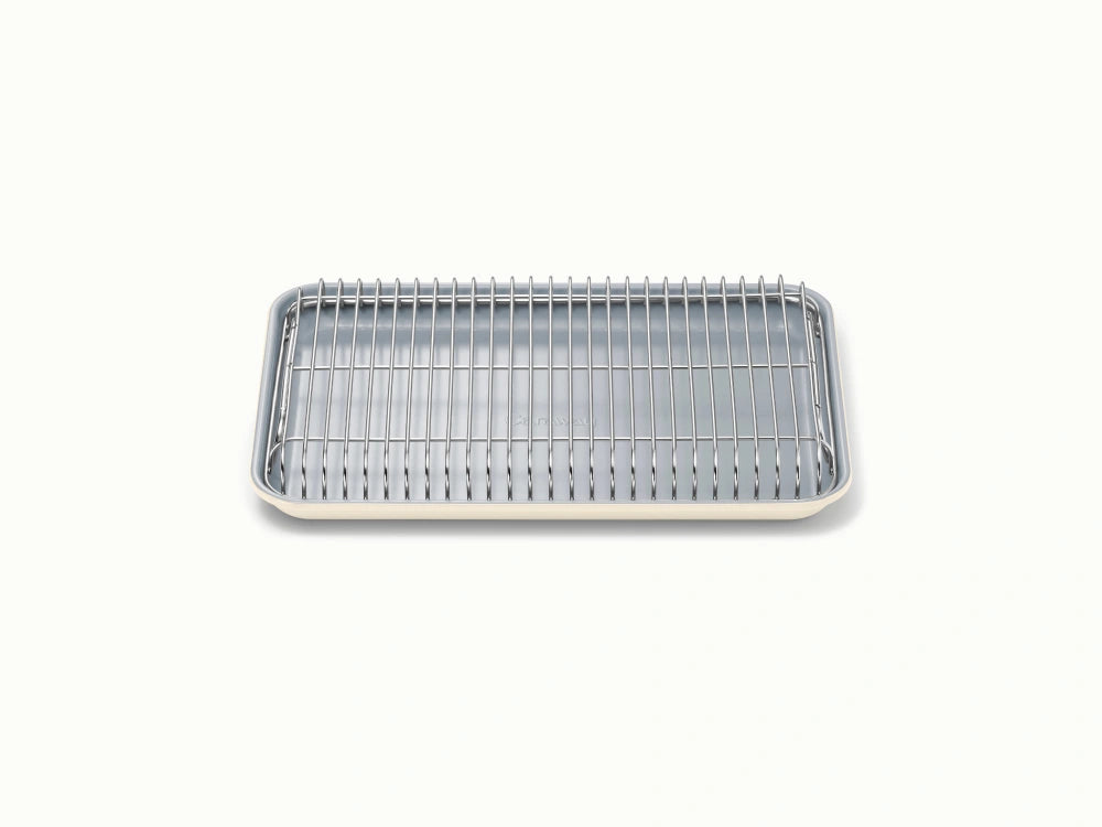 Small Baking &amp; Cooling Duo - 13x9” Non-Stick Ceramic Sheet With Steel Rack - US 2722