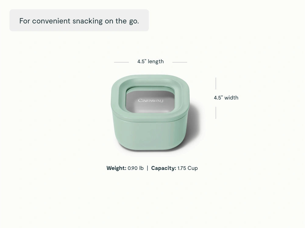 Mini Square Container - 1.75 cup container for convenient, non-toxic snacking on the go. - US 9181