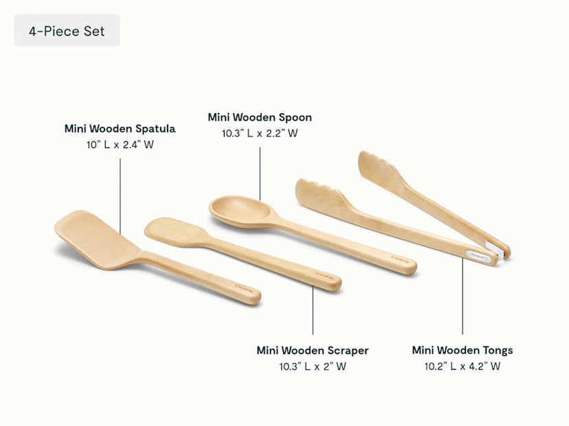 Mini Utensil Set - 4-Piece FSC-Certified Birch Wood Set - US 8700
